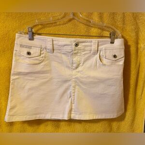 Women’s Dolce & Gabbana White Jeans Mini Skirt Size 29 Logo 34" waist D&G